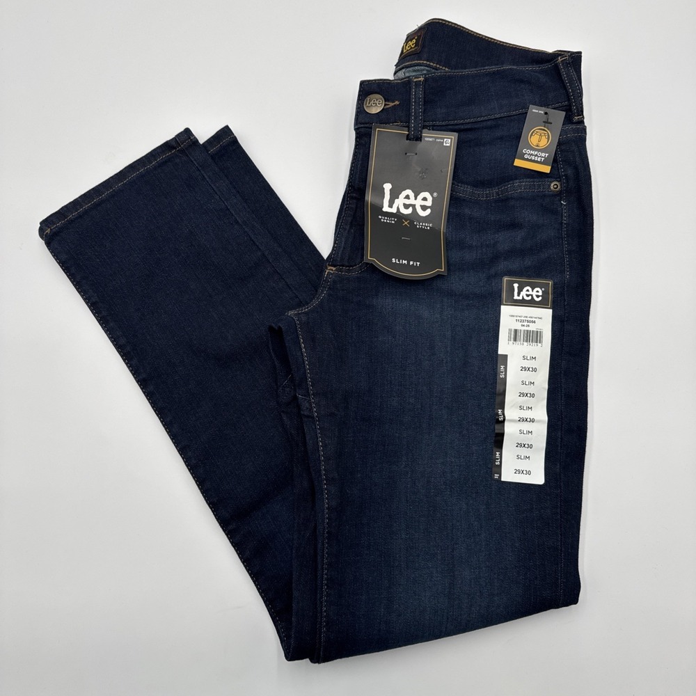 Lee Slim Fit Dark Wash Classic Style New With Tags Men's Size 29x30 Comfort
